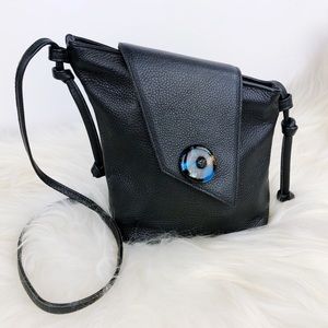 Thomas Leather Glass Button Leather Crossbody
